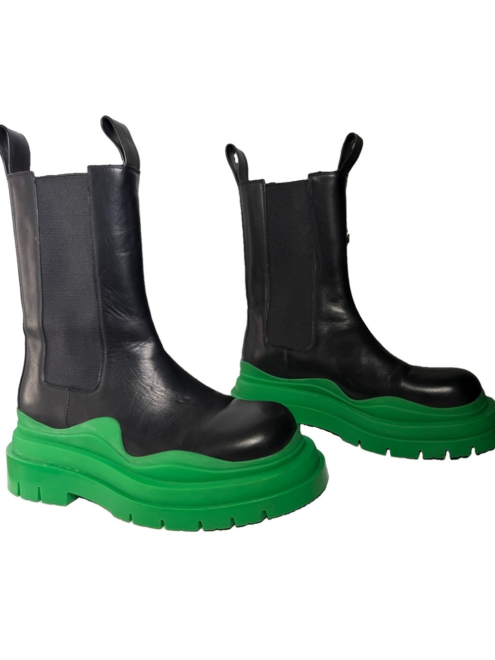 Bottega Veneta Contrast lug Sole Leather Tire Chelsea Boots EU size 41